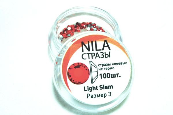 Стразы для дизайна ногтей Light Siam 3 размер