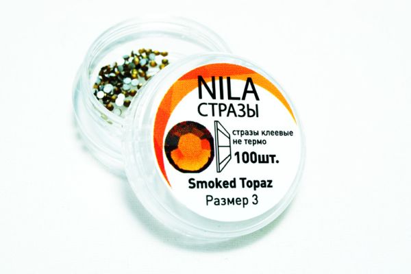 Стразы для дизайна ногтей Smoked Topaz 3 размер