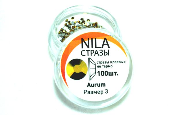 Стразы для дизайна ногтей Aurum 3 размер