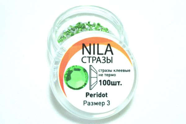 Стразы для дизайна ногтей Peridot 3 размер