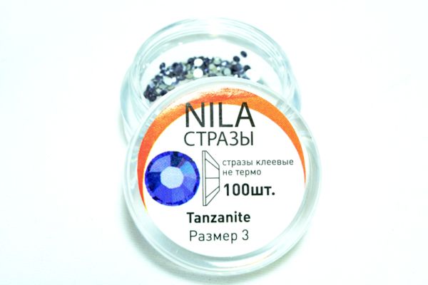 Стразы для дизайна ногтей Tanzanite 3 размер