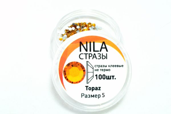 Стразы для дизайна ногтей Topaz 5 размер