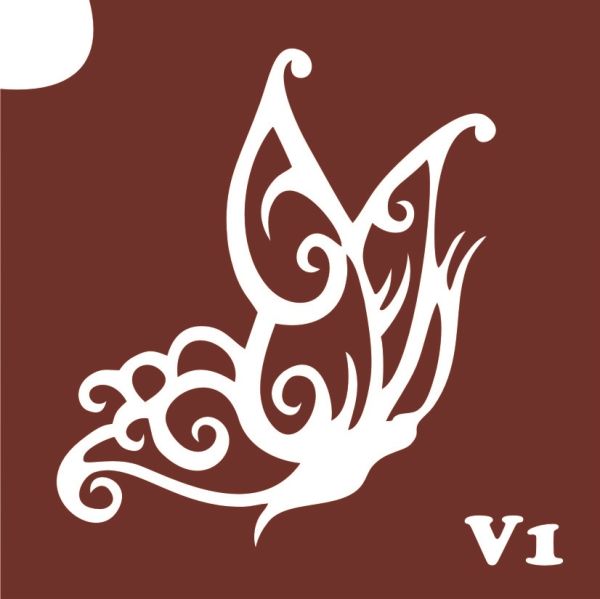 Трафарет для боди-арта 6*6см V001