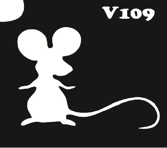 Трафарет для боди-арта 6*6см V109