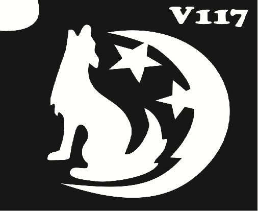 Трафарет для боди-арта 6*6см V117