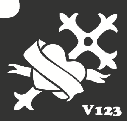 Трафарет для боди-арта 6*6см V123