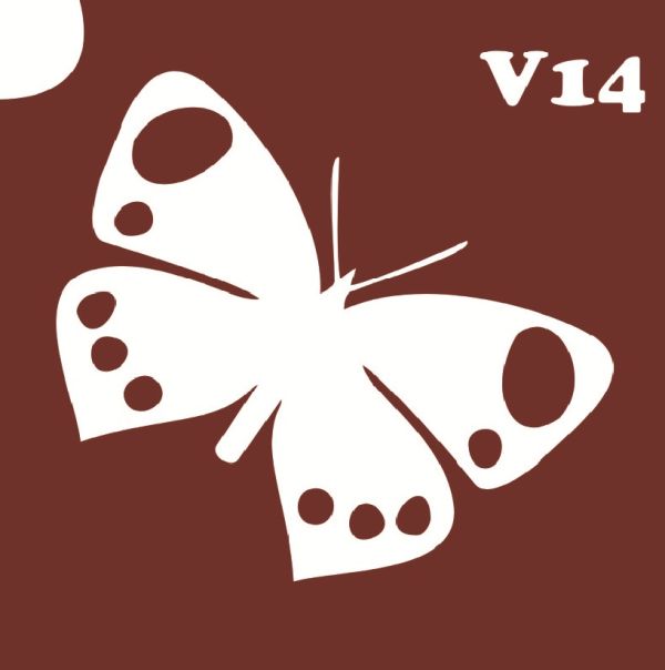 Трафарет для боди-арта 6*6см V014