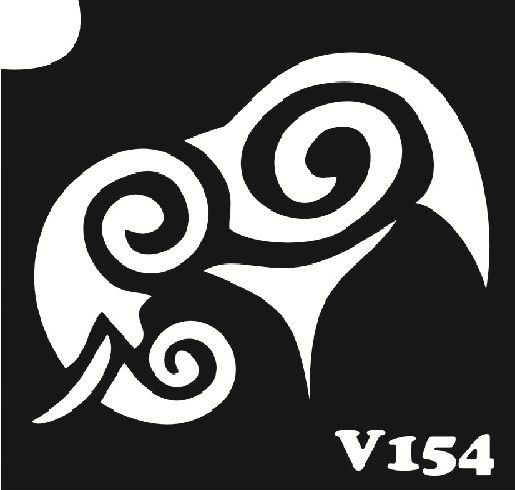 Трафарет для боди-арта 6*6см V154
