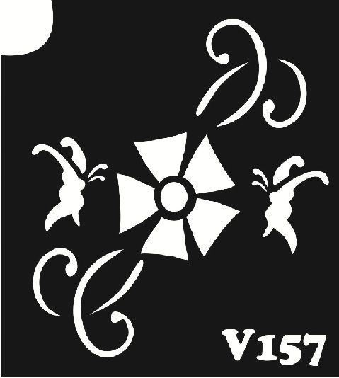 Трафарет для боди-арта 6*6см V157