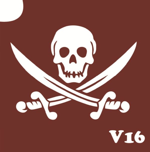Трафарет для боди-арта 6*6см V016