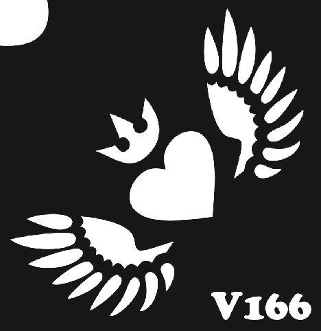Трафарет для боди-арта 6*6см V166