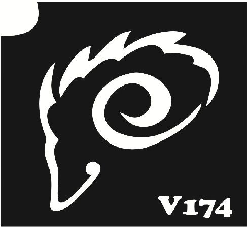 Трафарет для боди-арта 6*6см V174