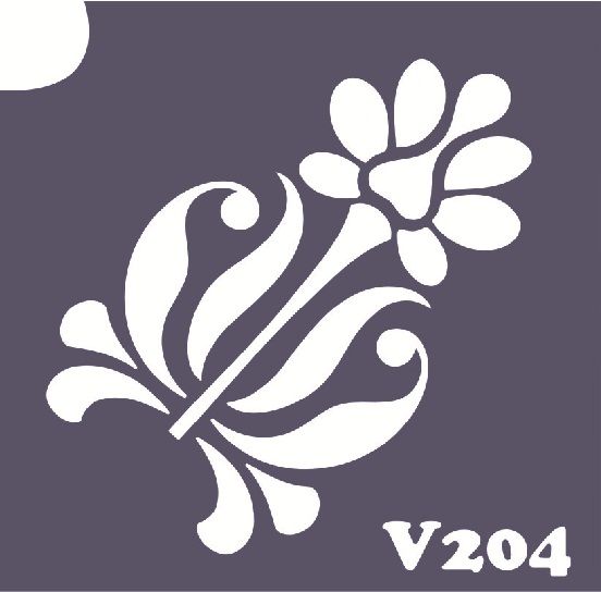 Трафарет для боди-арта 6*6см V204
