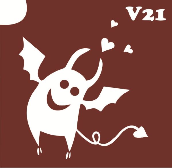 Трафарет для боди-арта 6*6см V021