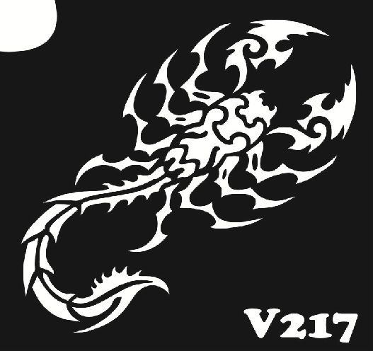 Трафарет для боди-арта 6*6см V217