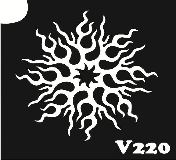 Трафарет для боді-арту 6*6см V220