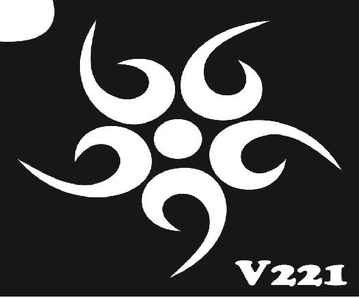 Трафарет для боди-арта 6*6см V221