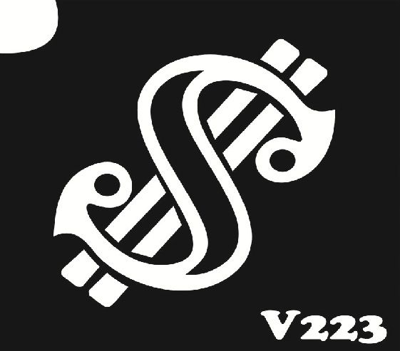 Трафарет для боди-арта 6*6см V223