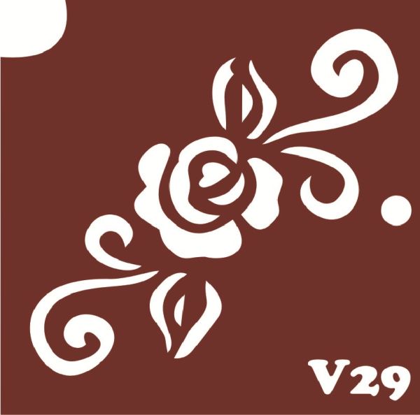 Трафарет для боди-арта 6*6см V029