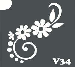 Трафарет для боди-арта 6*6см V034