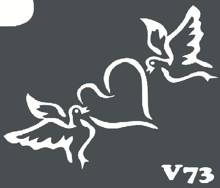 Трафарет для боди-арта 6*6см V073