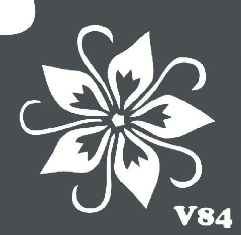Трафарет для боди-арта 6*6см V084