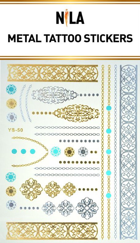 Временная татуировка флэш тату Nila 14,5*20см YS 50